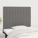 Headboards 2 pcs Dark Grey 100 cm Fabric