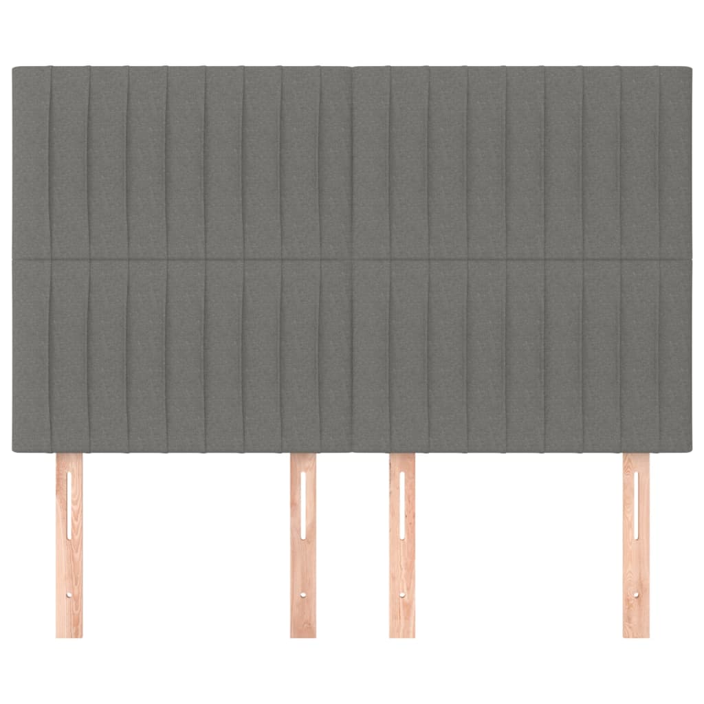 Headboards 4 pcs Dark Grey 72 cm Fabric