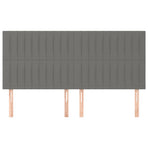 Headboards 4 pcs Dark Grey 80 cm Fabric