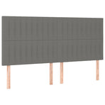 Headboards 4 pcs Dark Grey 100 cm Fabric
