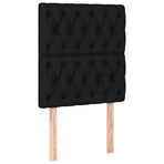 Headboard Black 80x7x118/128 cm Fabric