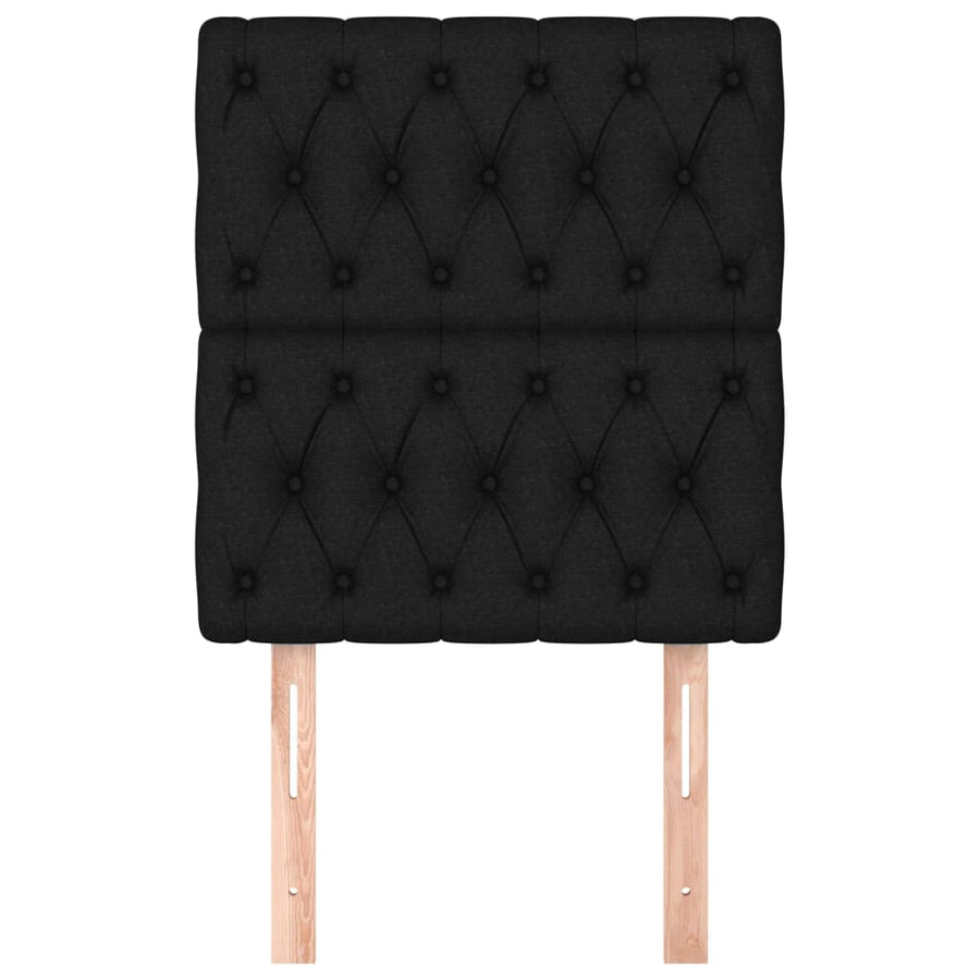 Headboard Black 80x7x118/128 cm Fabric