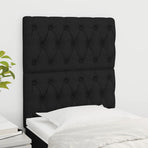 Headboard Black 80x7x118/128 cm Fabric