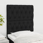 Headboard Black 80x7x118/128 cm Fabric