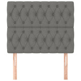 Headboards 2 pcs Dark Grey 100x7x78/88 cm Fabric