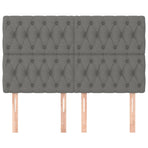 Headboards 4 pcs Dark Grey 72 cm Fabric