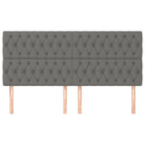 Headboards 4 pcs Dark Grey 100 cm Fabric - Side View