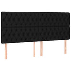 Headboards 4 pcs Black 100 cm Fabric