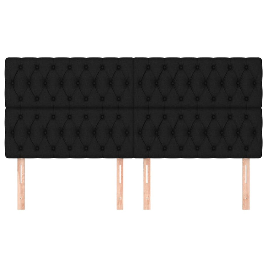 Headboards 4 pcs Black 100 cm Fabric