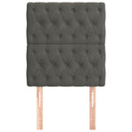 Headboards 2 pcs Dark Grey 80 cm Velvet