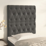 Headboards 2 pcs Dark Grey 80 cm Velvet