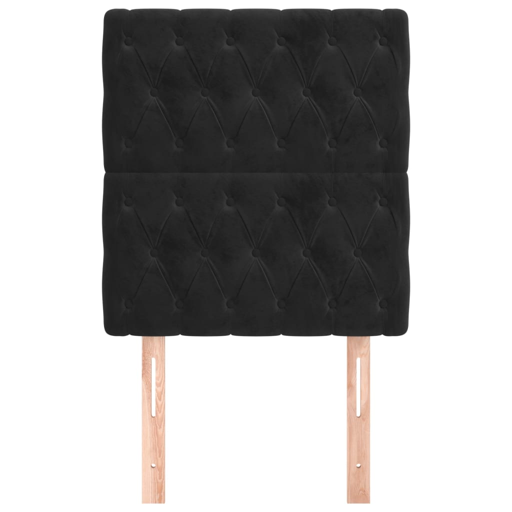Headboards 2 pcs Black 80 cm Velvet