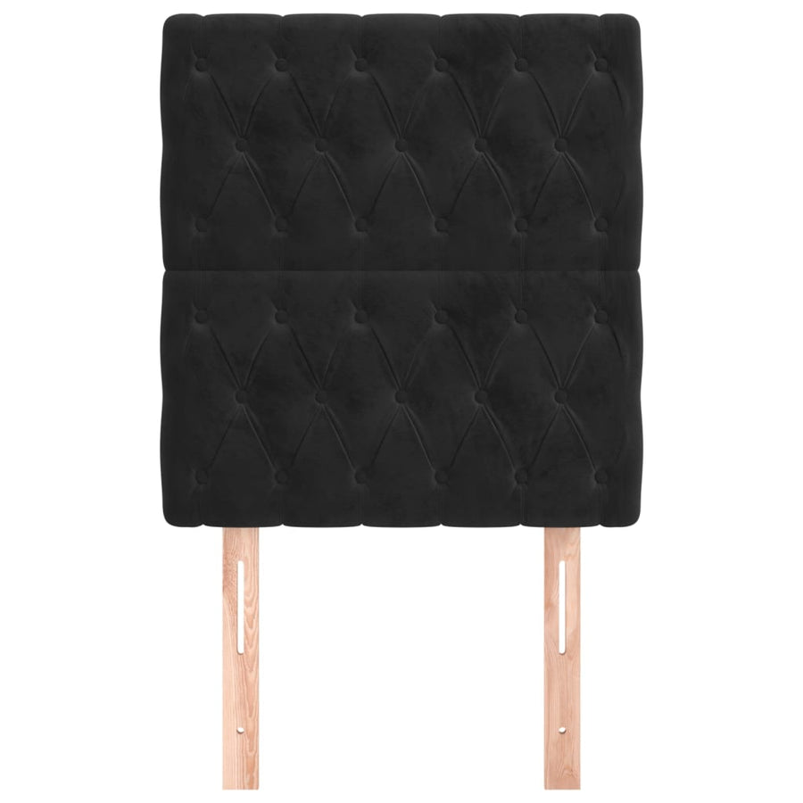 Headboards 2 pcs Black 80 cm Velvet