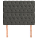 Headboards 2 pcs Dark Grey 100 cm Velvet - Side View