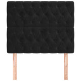 Headboards 2 pcs Black 100 cm Velvet - Side View