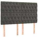 Headboards 4 pcs Dark Grey 72 cm Velvet