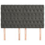 Headboards 4 pcs Dark Grey 72 cm Velvet