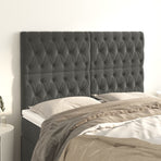 Headboards 4 pcs Dark Grey 72 cm Velvet