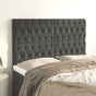 Headboards 4 pcs Dark Grey 72 cm Velvet