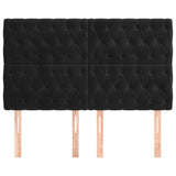 Headboards 4 pcs Black 80 cm Velvet