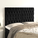 Headboards 4 pcs Black 80 cm Velvet