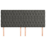 Headboards 4 pcs Dark Grey 100 cm Velvet
