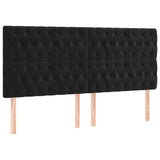 Headboards 4 pcs Black 100 cm Velvet - Front View