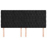 Headboards 4 pcs Black 100 cm Velvet