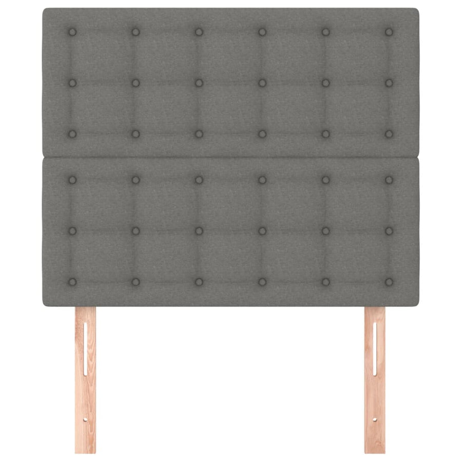 Headboards 2 pcs Dark Grey 80 cm Fabric