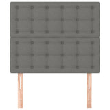 Headboards 2 pcs Dark Grey 100 cm Fabric - Side View