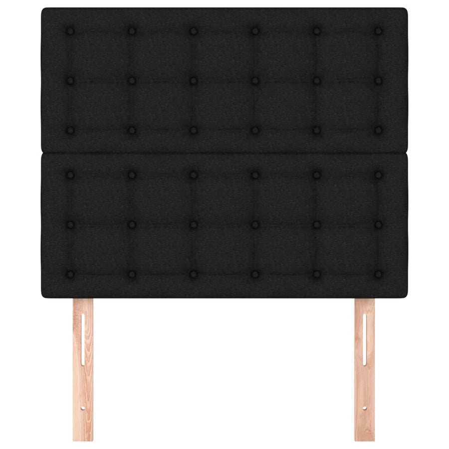 Headboards 2 pcs Black 100 cm Fabric