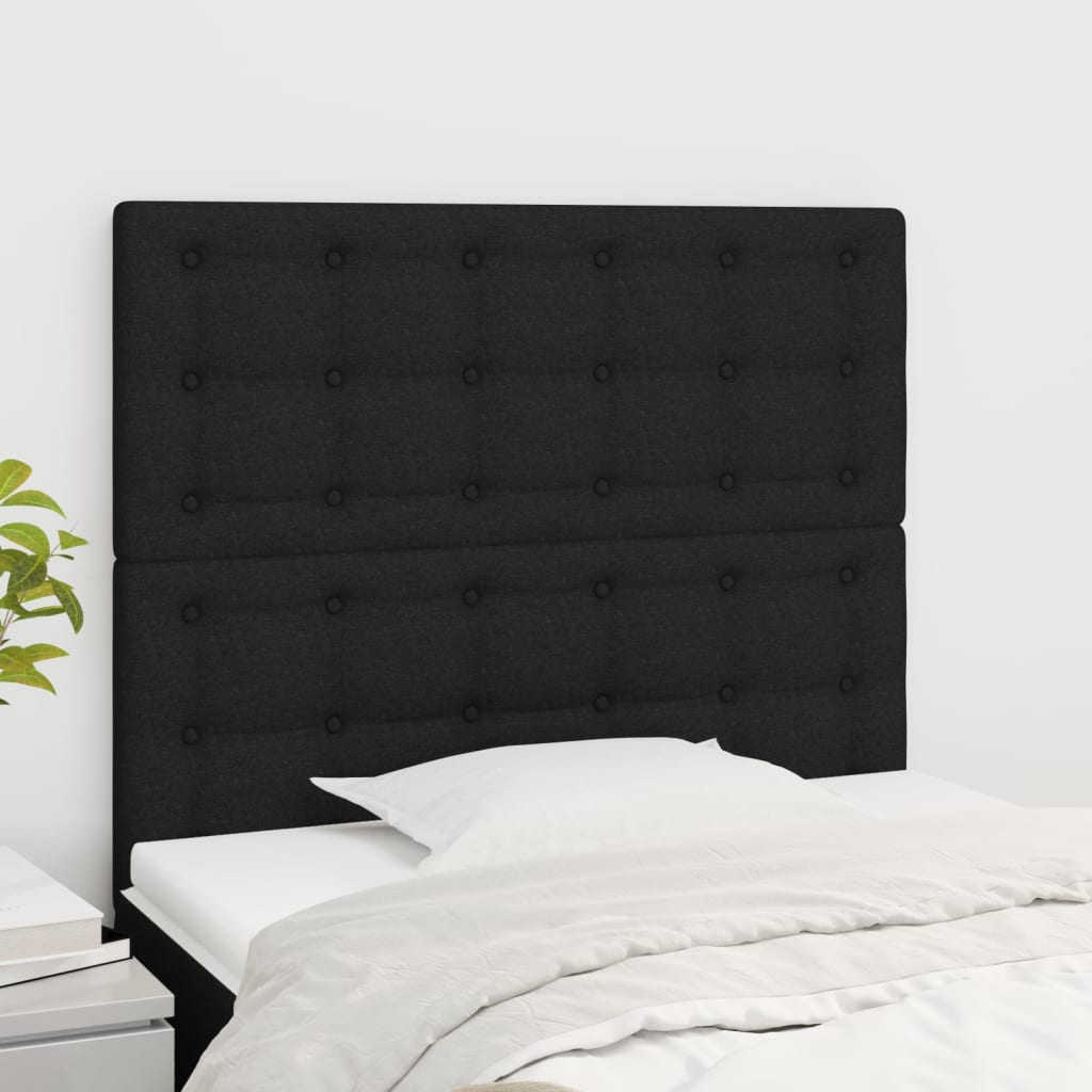 Headboards 2 pcs Black 100 cm Fabric