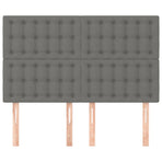 Headboards 4 pcs Dark Grey 72 cm Fabric