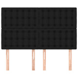 Headboards 4 pcs Black 72 cm Fabric - Side View