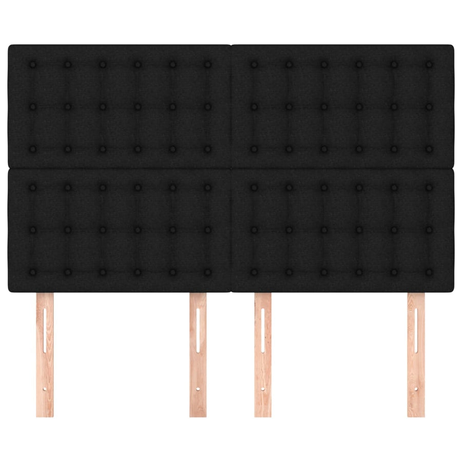 Headboards 4 pcs Black 72 cm Fabric