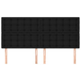 Headboards 4 pcs Black 80 cm Fabric