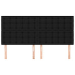 Headboards 4 pcs Black 80 cm Fabric