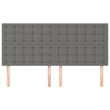 Headboards 4 pcs Dark Grey 100 cm Fabric
