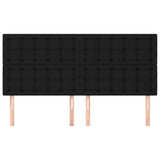 Headboards 4 pcs Black 100 cm Fabric