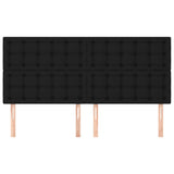 Headboards 4 pcs Black 100 cm Fabric - Side View