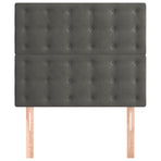 Headboards 2 pcs Dark Grey 100x5x78/88 cm Velvet