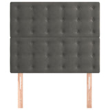 Headboards 2 pcs Dark Grey 100x5x78/88 cm Velvet - Side View