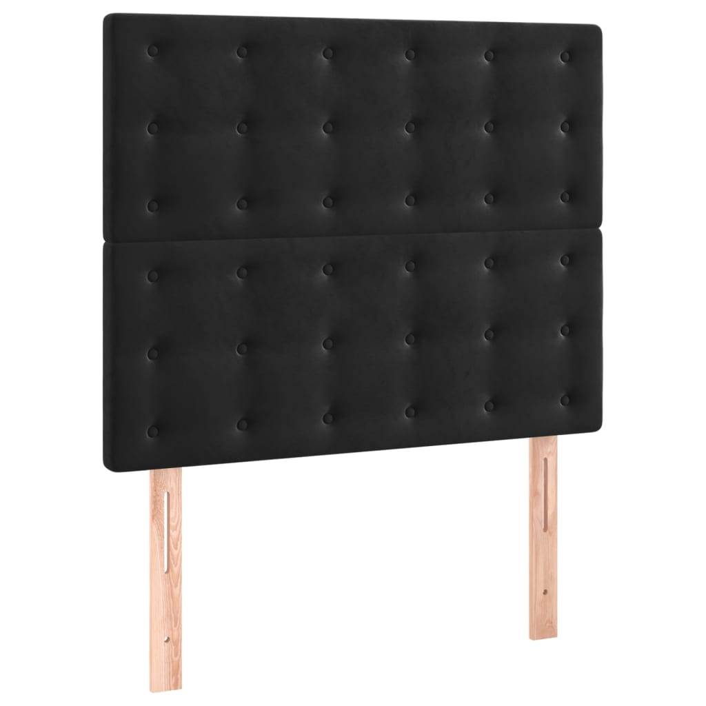 Headboards 2 pcs Black 100 cm Velvet