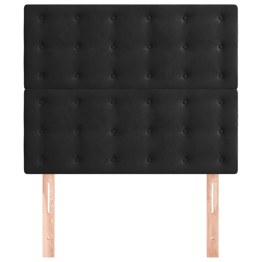 Headboards 2 pcs Black 100 cm Velvet