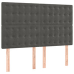 Headboards 4 pcs Dark Grey 72 cm Velvet