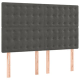 Headboards 4 pcs Dark Grey 72 cm Velvet - Front View