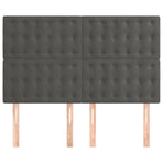 Headboards 4 pcs Dark Grey 72 cm Velvet