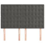 Headboards 4 pcs Dark Grey 72 cm Velvet - Side View