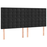Headboards 4 pcs Black 80 cm Velvet