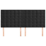 Headboards 4 pcs Black 80 cm Velvet - Side View